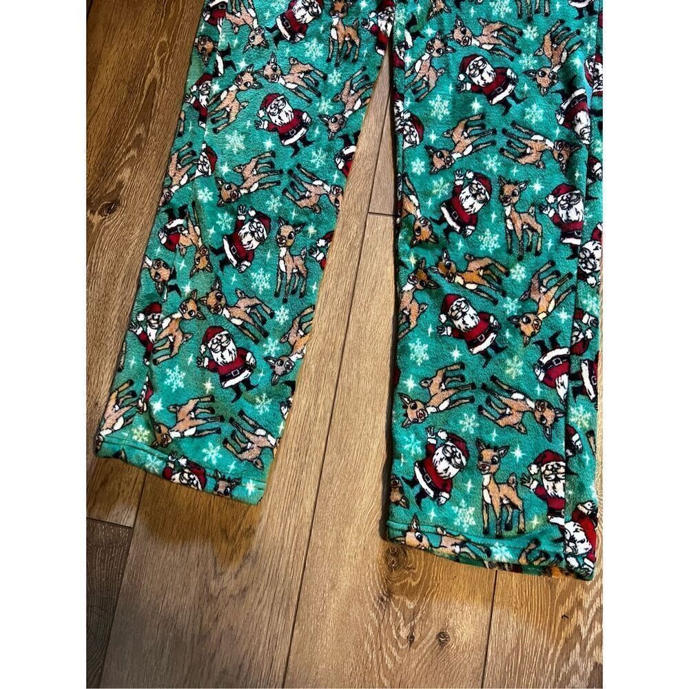 Rudolph Red Nose Reindeer Size XL Fleece Graphic Character Pajama Pants Santa - Picture 5 of 7